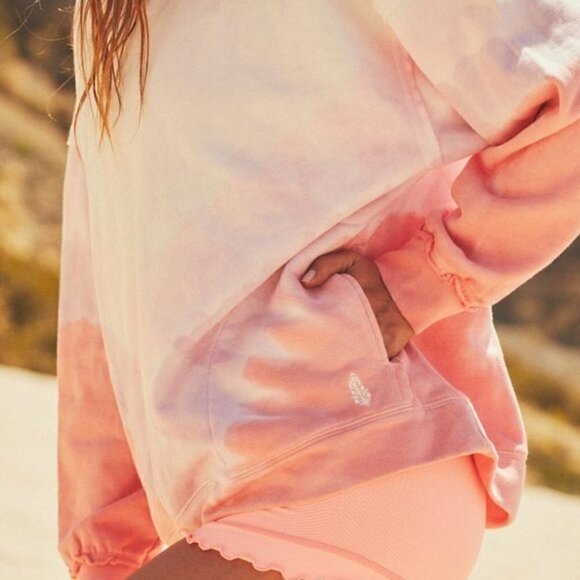 New FP Movement Ombre Metti Crew Papaya Punch Combo Pullover Sweatshirt NWT XS - Picture 5 of 14